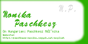 monika paschkesz business card